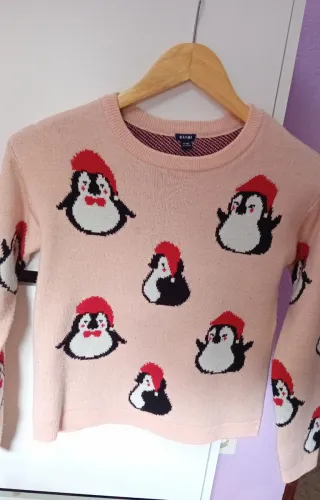 Jersey niña pingüinos Kiabi