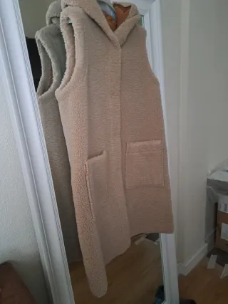 Chaleco largo ante y borreguillo reversible