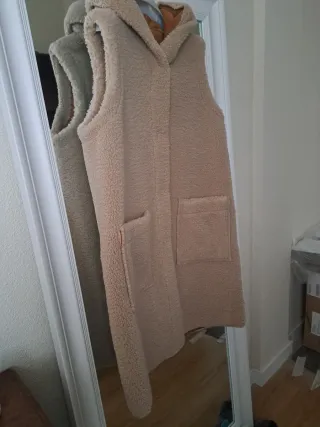 Chaleco largo ante y borreguillo reversible