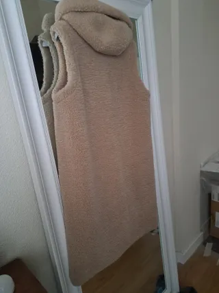 Chaleco largo ante y borreguillo reversible