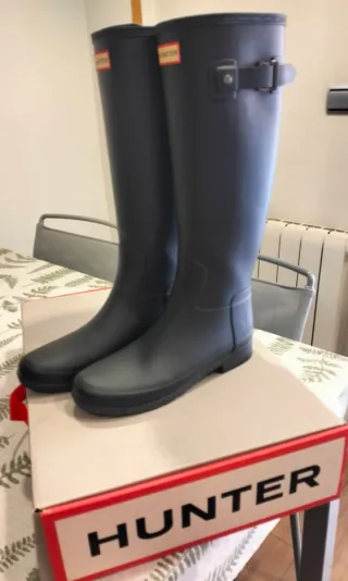 Botas de agua Hunter Refined mujer negras 38