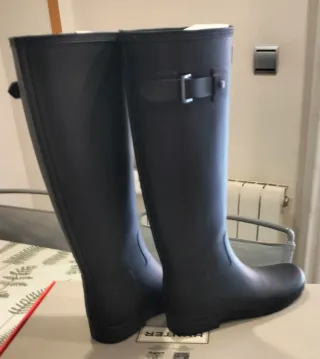 Botas de agua Hunter Refined mujer negras 38