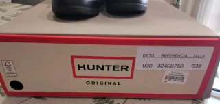 Botas de agua Hunter Refined mujer negras 38