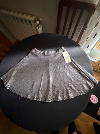 Falda plateada lentejuelas nueva a estrenar