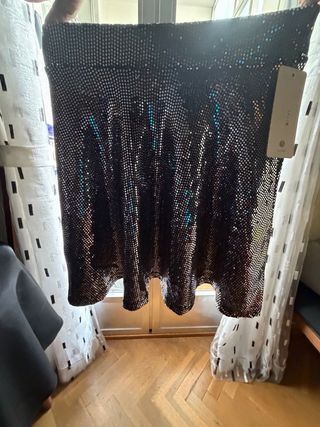 Falda plateada lentejuelas nueva a estrenar