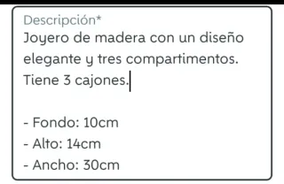 Joyero elegante nuevo