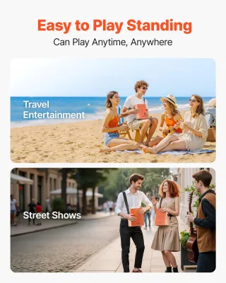 Cajon Box Drum Corde per Chitarra Interne in Legno