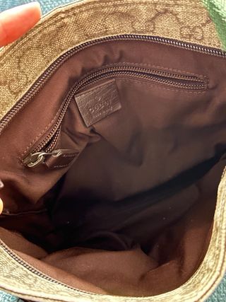 Bandolera Gucci Monogram Beige/Marrón