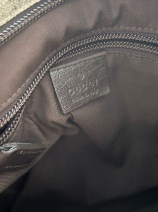 Bandolera Gucci Monogram Beige/Marrón