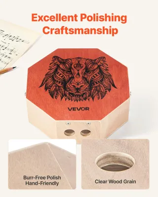 Cajon Box Drum Unico Corde per Chitarra Interne