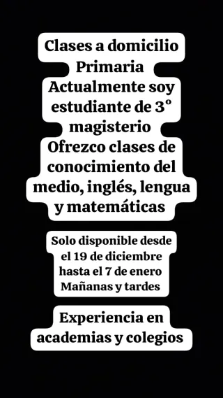 Clases a domicilio Primaria