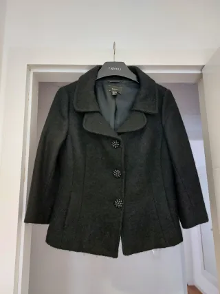 Chaqueta Mango Negra Botones Joya