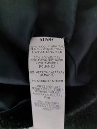 Chaqueta Mango Negra Botones Joya