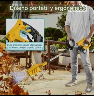 Soplador Hojas Inalámbrico Recargable (2 Baterías)