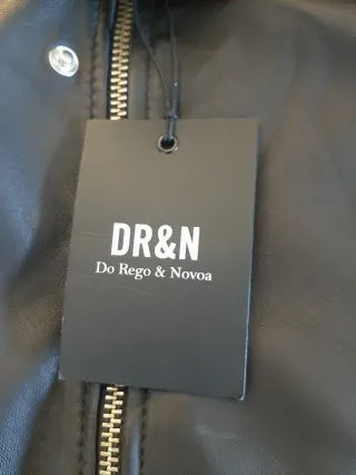 Cazadora Biker Cuero DR&N Negra