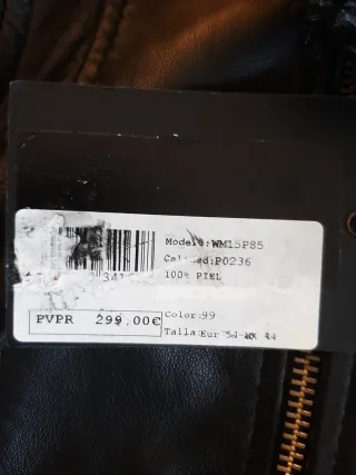 Cazadora Biker Cuero DR&N Negra