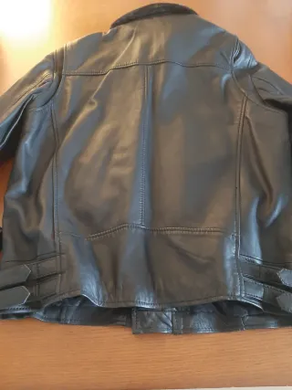 Cazadora Biker Cuero DR&N Negra