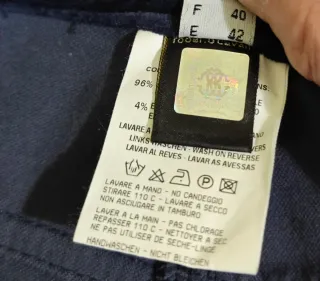 Jeans velluto colore blu con logo lunghezza 109cm