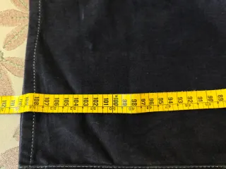 Jeans velluto colore blu con logo lunghezza 109cm