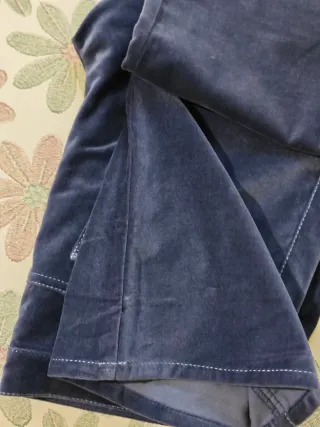 Jeans velluto colore blu con logo lunghezza 109cm