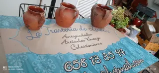 Juego de 3 pucheros de barro