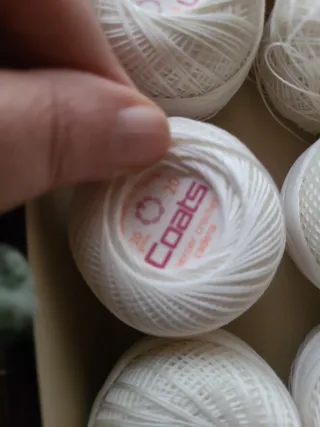 Hilo Coats Mercer Crochet Cadena Blanco