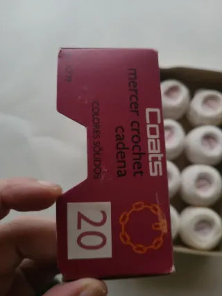 Hilo Coats Mercer Crochet Cadena Blanco