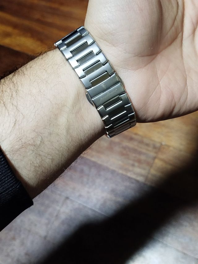 Reloj Poedagar Diver 44mm Acero Inoxidable Negro