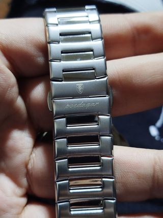 Reloj Poedagar Diver 44mm Acero Inoxidable Negro