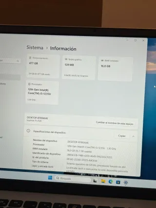 Portátil Dell Inspiron 15 3520 Intel i5 512 GB