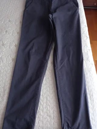 Pantalón chino mujer azul