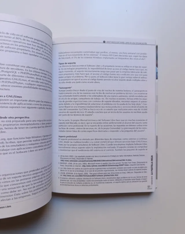 La pastilla roja. Software libre...