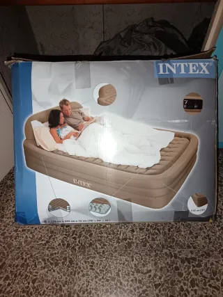 Cama inflable Intex Queen.Cama inflable de dos mód
