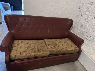 Sofá de 2 plazas marrón