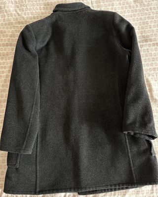 Abrigo de lana mujer negro