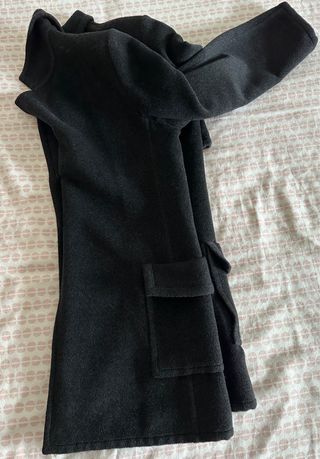 Abrigo de lana mujer negro
