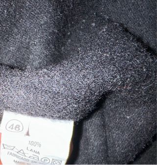 Abrigo de lana mujer negro