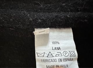 Abrigo de lana mujer negro