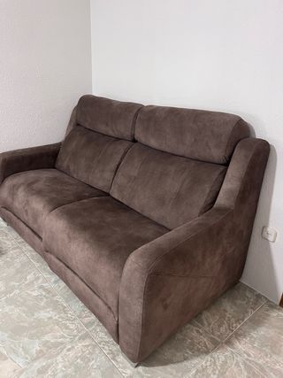 Sofá 2 plazas marrón nuevo