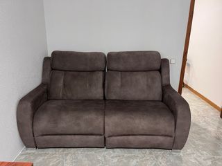 Sofá 2 plazas marrón nuevo