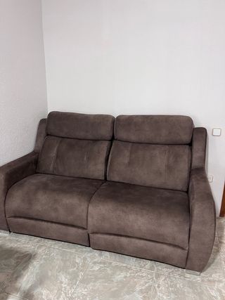 Sofá 2 plazas marrón nuevo