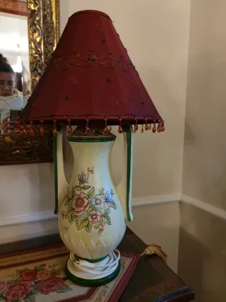 Juego de jarrones decorativos beige y verde