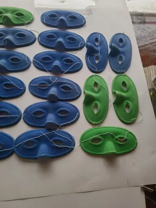 Antifaces de Carnaval/Fiesta (Azul y Verde)