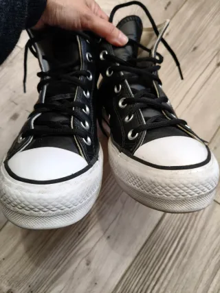 Botas Converse Piel Negra Mujer Talla 39