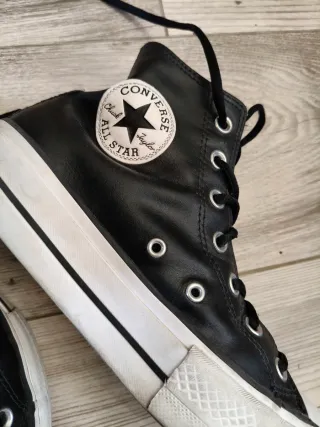 Botas Converse Piel Negra Mujer Talla 39
