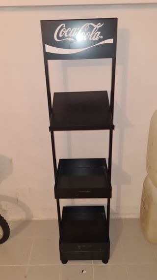 Estantería Coca-Cola Negra Metálica