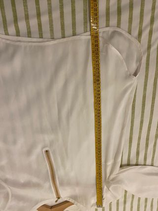 Blusa Massimo Dutti Blanca Cremallera Dorada