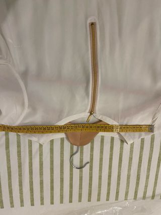 Blusa Massimo Dutti Blanca Cremallera Dorada