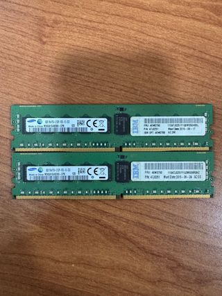 Memoria RAM DDR4 Samsung 8x2 total 16gb