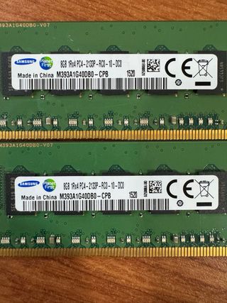 Memoria RAM DDR4 Samsung 8x2 total 16gb